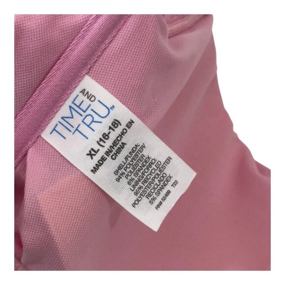 Time And Tru Womens Adjustable Straps Pink Textured Bikini Top XL (16-18) - Picture 4 of 9